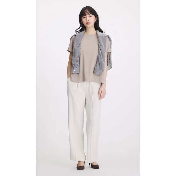 AOYAMA 【洋服の青山】盛夏 グレー系 透けないカットソー フレンチ