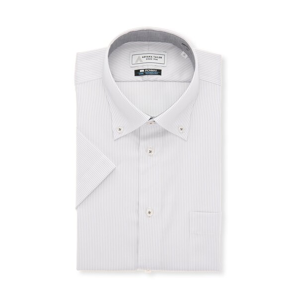 AOYAMA 【洋服の青山】綿100％ アイロン不要 ワイシャツ 半袖 メンズ