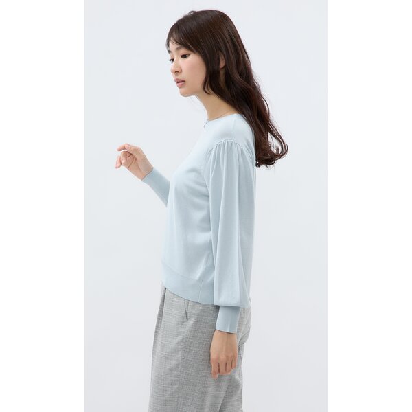 AOYAMA 【洋服の青山】ラメニット パフスリーブ レディース 春夏秋冬