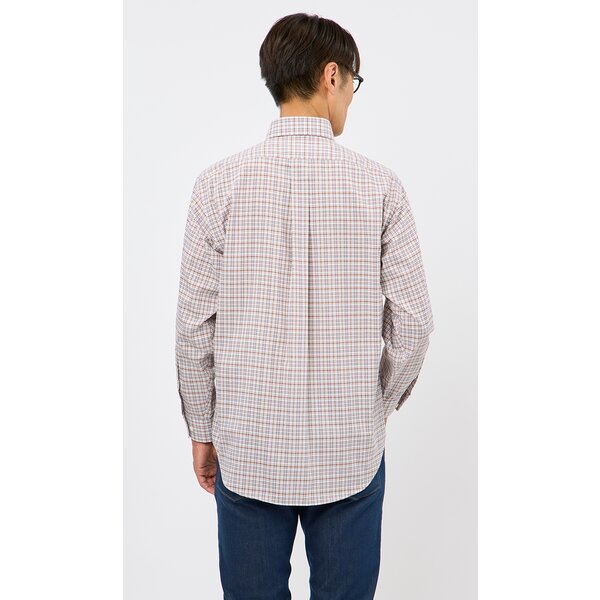 AOYAMA 【洋服の青山】お手入れ簡単 カジュアルシャツ メンズ 長袖 春
