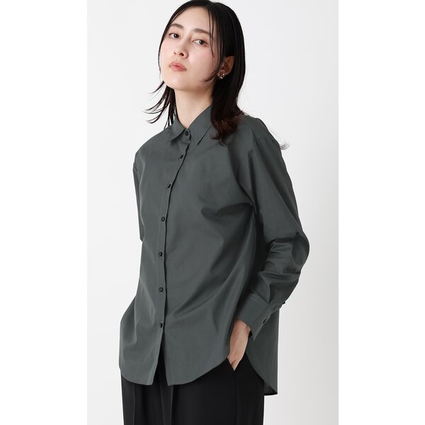 AOYAMA 【洋服の青山】オールシーズン グレー系 取り外し襟付きバンド