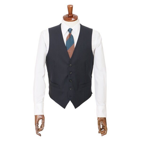 AOYAMA 【洋服の青山】ネイビー系スリーピース スーツ メンズ スリム