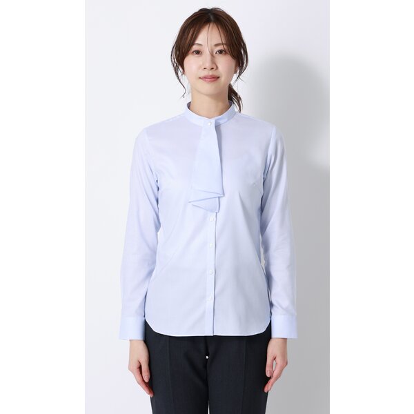 AOYAMA 【洋服の青山】シワになりにくい 取り外し ボウタイ ブラウス