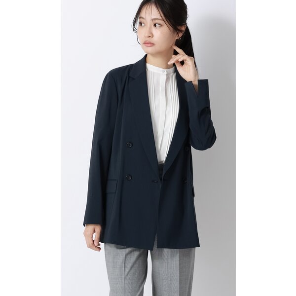 AOYAMA 【洋服の青山】春夏 ホワイト系 ピンタックブラウス【半袖