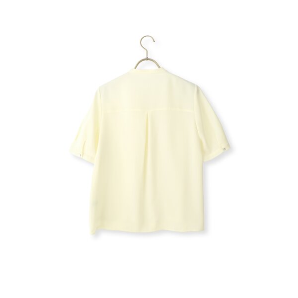 AOYAMA 【洋服の青山】春夏 イエロー系 ピンタックブラウス【半袖 