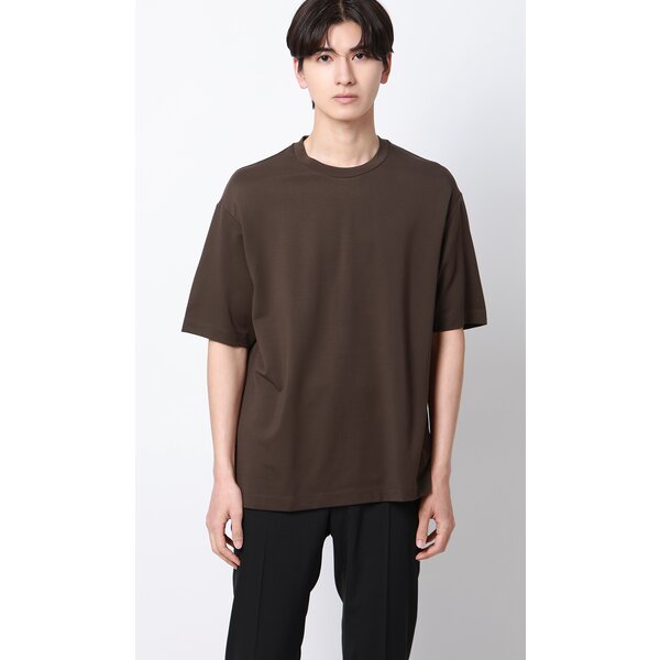 AOYAMA 【洋服の青山】Tシャツ ポンチ クルーネック 半袖 メンズ 春夏