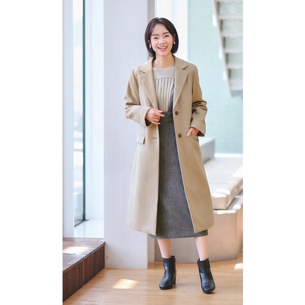 AOYAMA 【洋服の青山】軽い チェスターコート レディース 冬 秋冬用