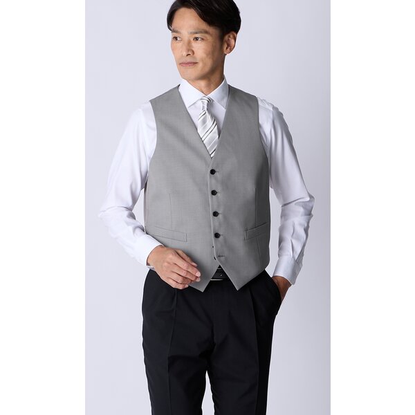AOYAMA 【洋服の青山】リバーシブル ベスト ジレ メンズ 春夏秋冬