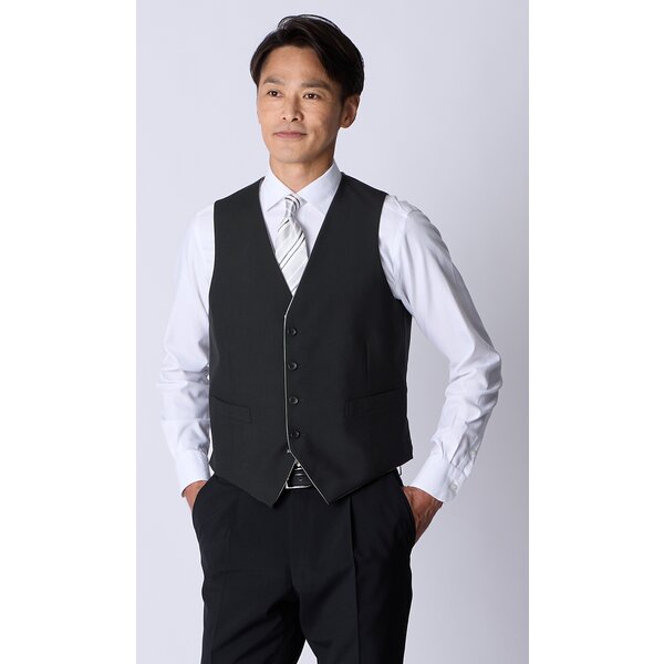 AOYAMA 【洋服の青山】リバーシブル ベスト ジレ メンズ 春夏秋冬