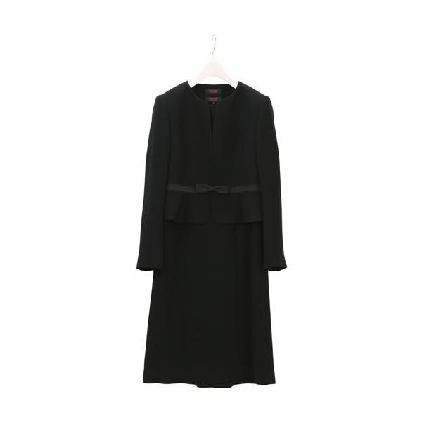 AOYAMA 【洋服の青山】オールシーズン用 ブラック系 ノーカラー