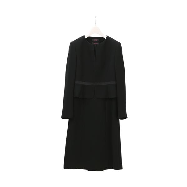 AOYAMA 【洋服の青山】オールシーズン用 ブラック系 ノーカラー