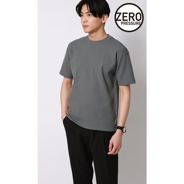 AOYAMA 【洋服の青山】ゼロプレッシャー ワッフルTシャツ 半袖 メンズ