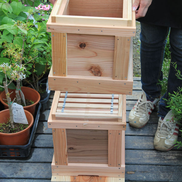 巣箱：石田式 ニホンミツバチ捕獲箱(継箱)*（本格巣箱が必要です