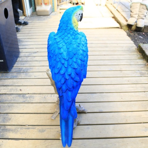 雑貨 置物 フィギュア：インコ青 超特大* 大型ヤマト便 : 遊恵盆栽