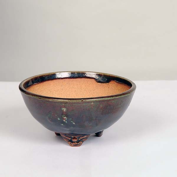 平安虹泉　丸　盆栽鉢 現代小鉢：平安虹泉 碗型丸鉢 12.1cm【現】*資材 : 遊恵盆栽 Yahoo