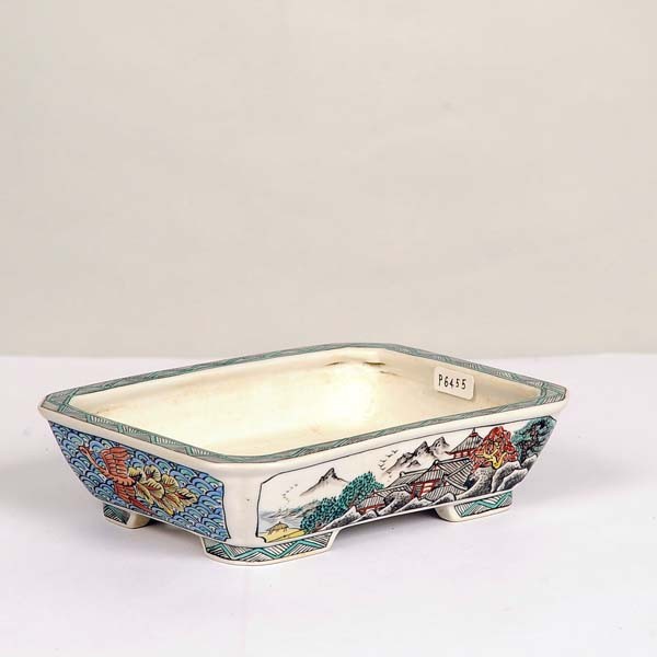 春萌　長方　盆栽鉢 盆栽小鉢：月香 長方鉢 14.7cm【現】*資材 : 遊恵盆栽 Yahoo!店 - 通販