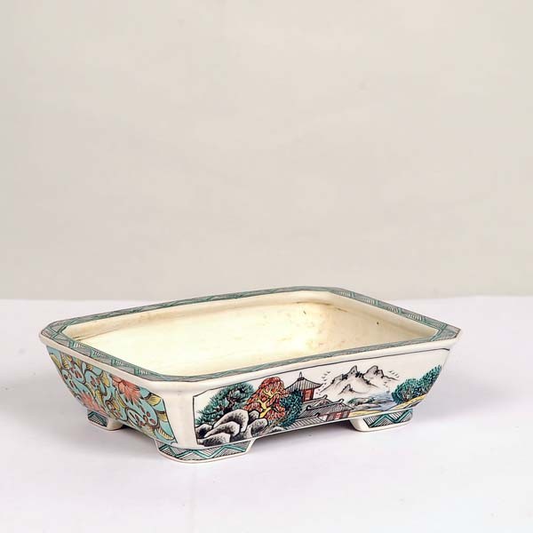 盆栽鉢　　月香 盆栽小鉢：月香 長方鉢 14.7cm【現】*資材 : 遊恵盆栽 Yahoo!店 - 通販