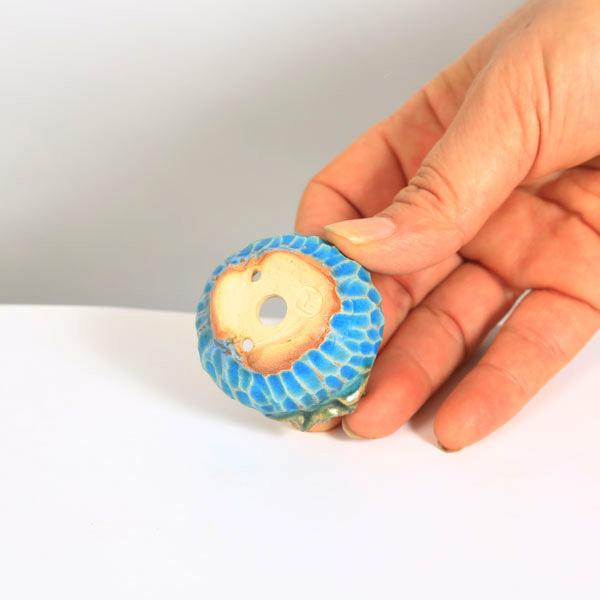 現代小鉢：古本正志 蛙付き丸鉢 4.3cm【現】*資材 : 遊恵盆栽 Yahoo!店