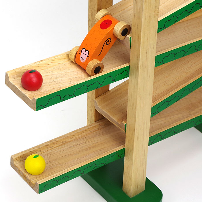 エド・インター（Ed・Inter） 木のおもちゃ スロープ 車 1歳 木製 玉