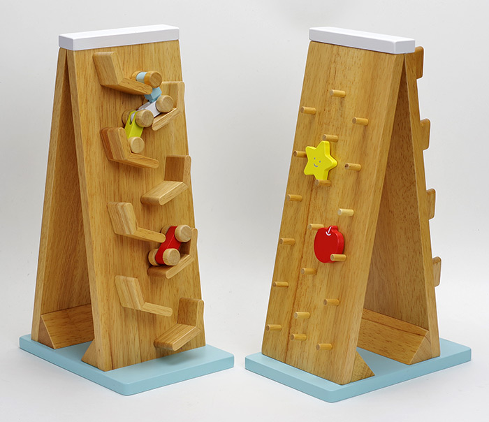 NICHIGAN（ニチガン） 木のおもちゃ スロープ 車 くるま 落とし