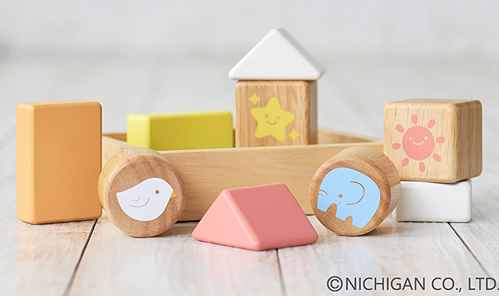 NICHIGAN（ニチガン） 音の鳴るつみき 積み木 知育玩具 1.5歳 1歳半