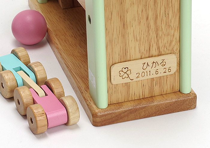 NICHIGAN（ニチガン） 木のおもちゃ スロープ 車 くるま 落とし