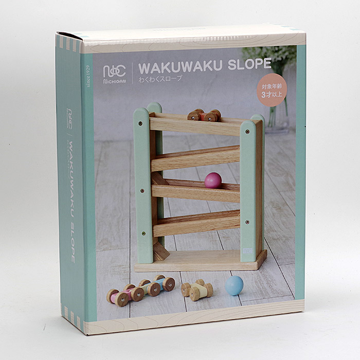 NICHIGAN（ニチガン） 木のおもちゃ スロープ 車 くるま 落とし