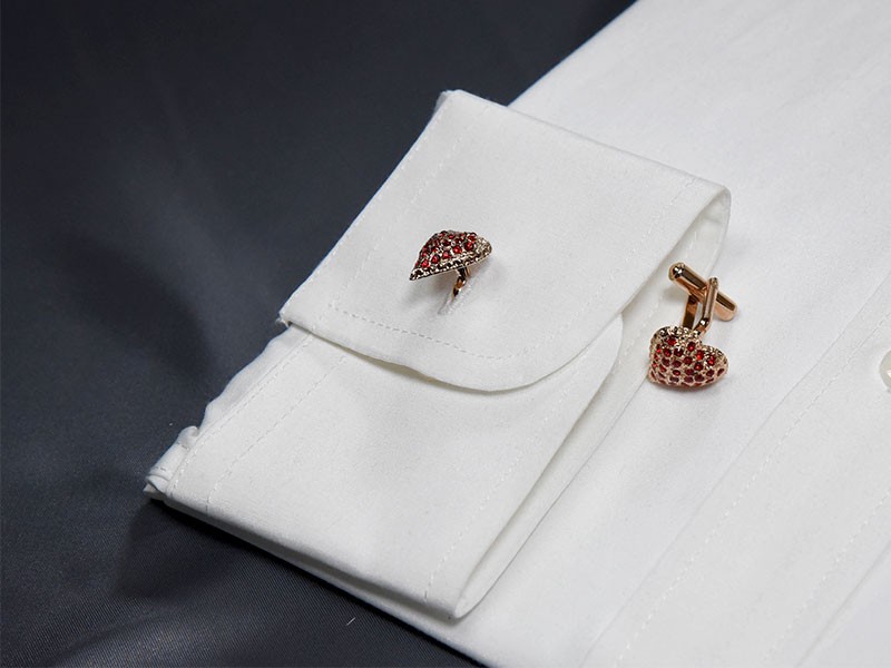 カフスボタン メンズ スワロフスキー 結婚式 ハート スペード