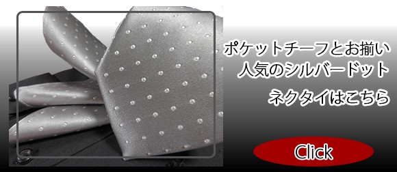 ポケットチーフとお揃いのネクタイはこちら