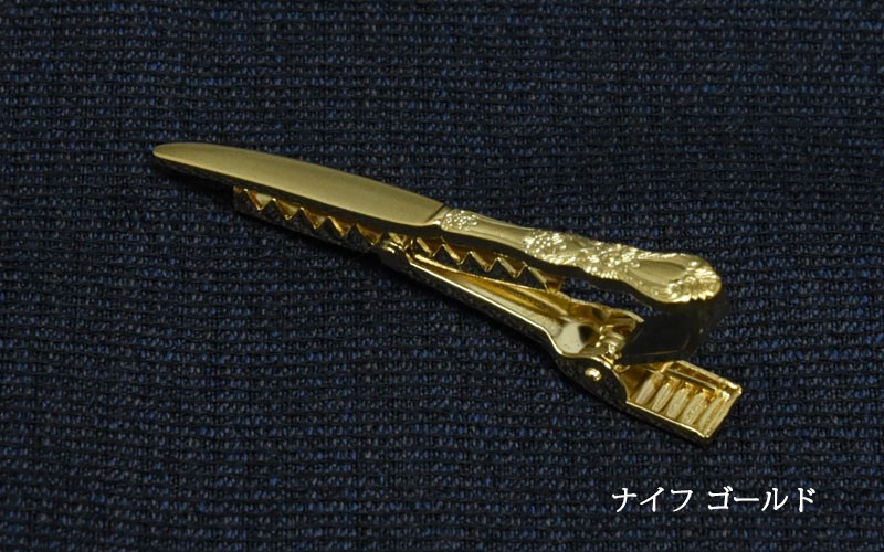 ネクタイピン ユニーク 日本製 フォーク ナイフ タイバー シルバー