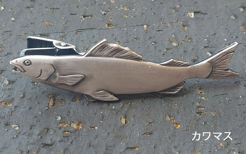 ネクタイピン/タイバー/シルバー/ゴールド/日本製/魚/さかな/漁師/板前