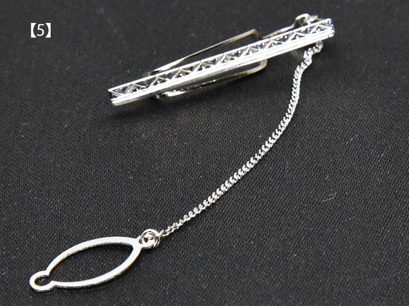 ネクタイピン メンズ シルバー ボタン掛け ショート ギフト プレゼント