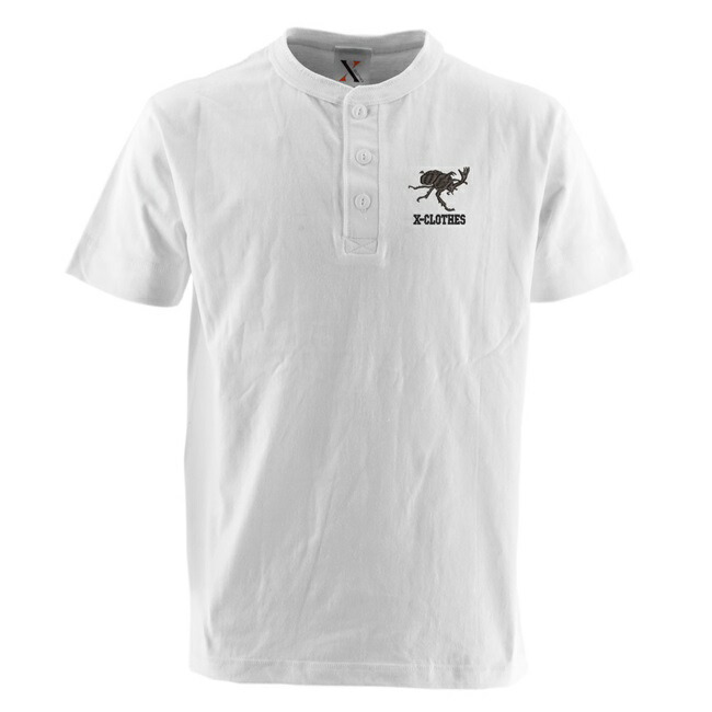 ワンポイント 刺繍 オリジナル 5.6オンス ヘンリーネック Tシャツ メンズ 半袖 カットソー ブラック ホワイト 黒 白 柄 ロゴ ギフト プ｜y-fit｜11
