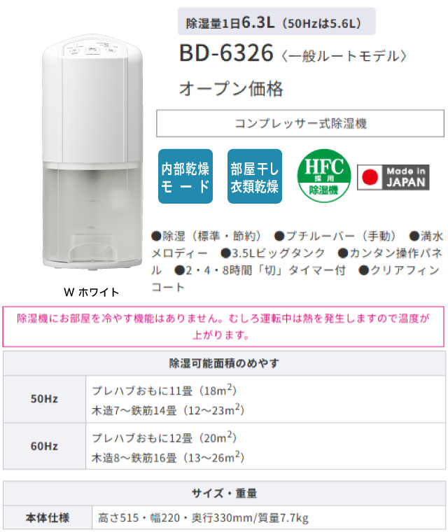 CORONA（コロナ） 衣類乾燥除湿機 Pシリーズ 除湿機 5.6/6.3L（50/60Hz
