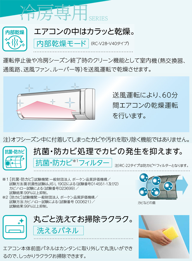 CORONA（コロナ） Relala リララ 冷房専用シリーズ ルームエアコン