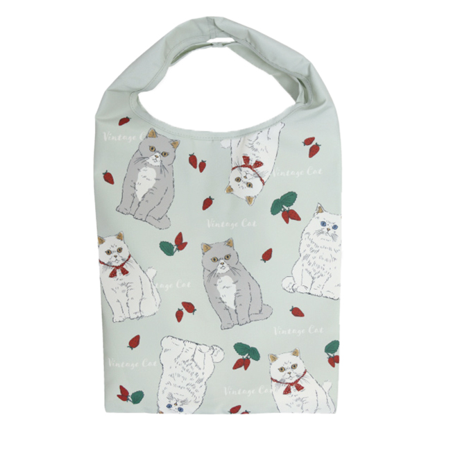 ノアファミリー エコバッグ マチ広 猫 コンビニバッグ お弁当 マチが