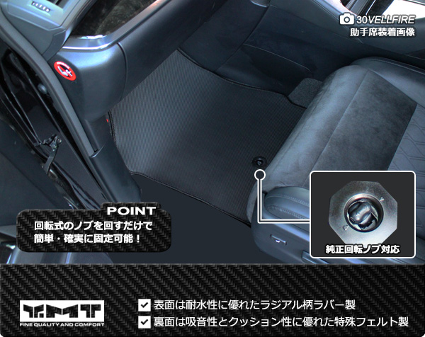 アルファード　ヴェルファイア　20系　YMT ラバーマット　カーボン調　新品 YMT 20系アルファード/ヴェルファイア ラバー製 ステップマット