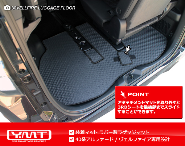 40系新型アルファード/ヴェルファイア ラバー製ラゲッジマット