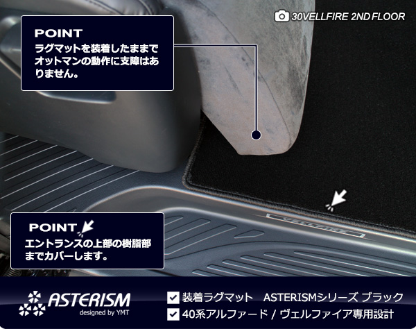 40系新型アルファード/ヴェルファイア専用 2NDラグマットM/L