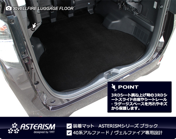40系新型アルファード/ヴェルファイア ロングラゲッジマット（カーゴ