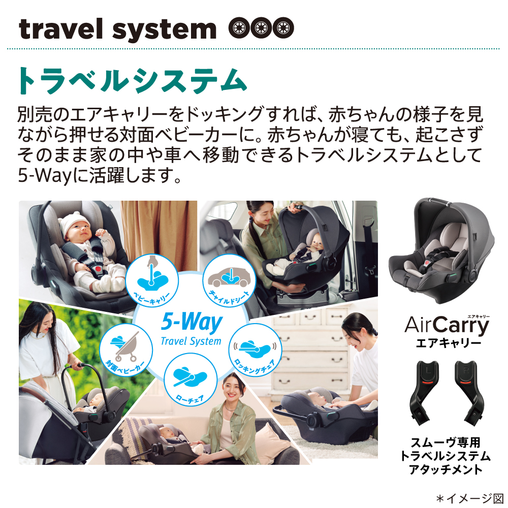アップリカ ベビーカー スムーヴ プレシャスAB トラベルシステム