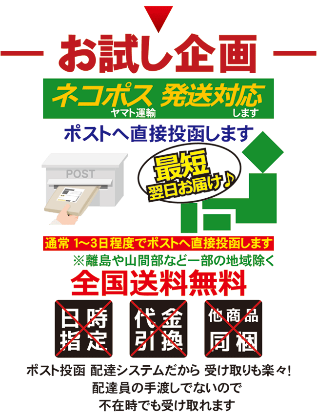 ネコポス送料無料