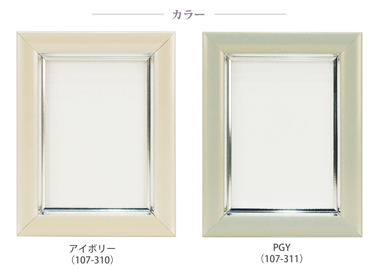 万丈（VANJOH） Vカラー肖像額 Lハーフ 63×89mm アイボリー