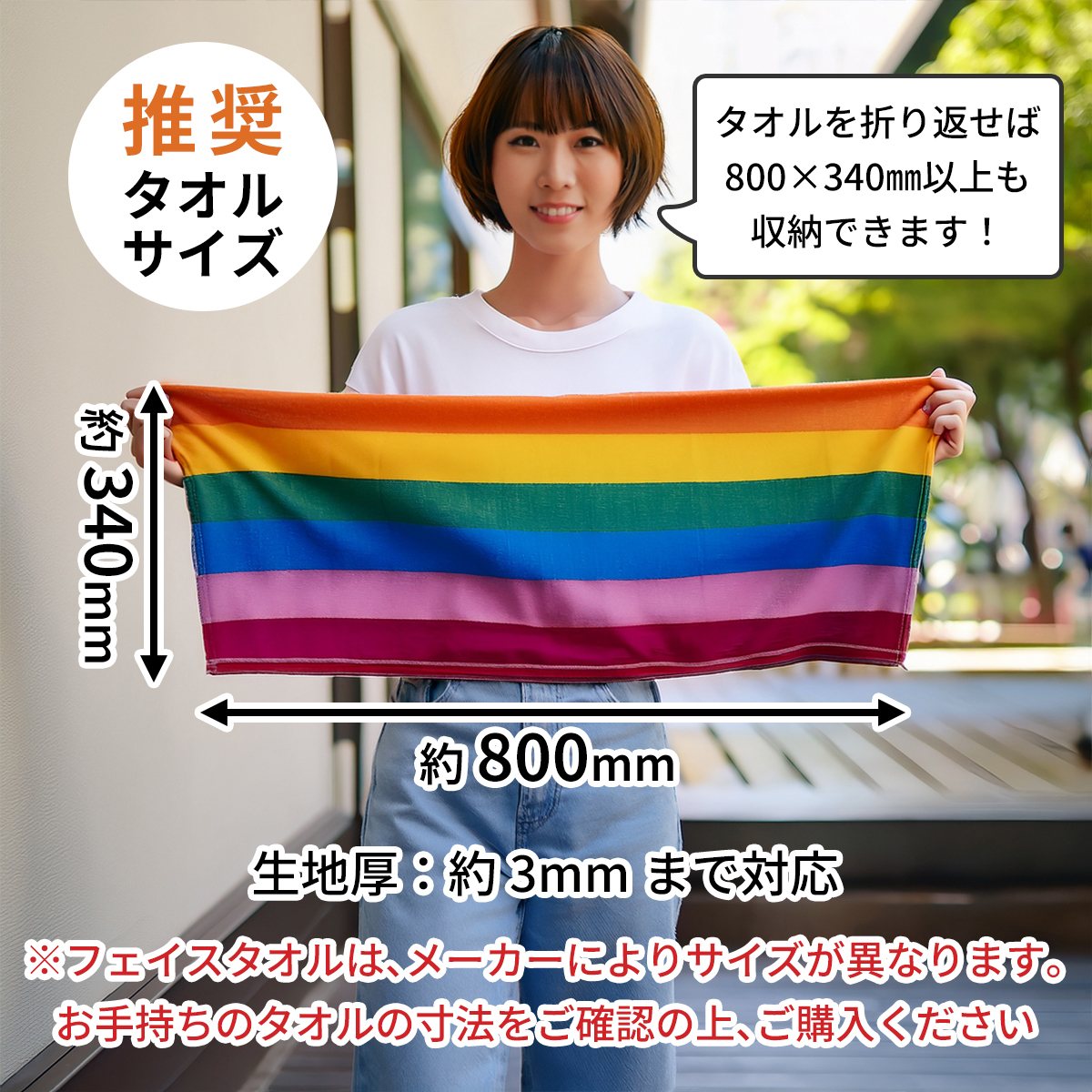 フェイスタオル額