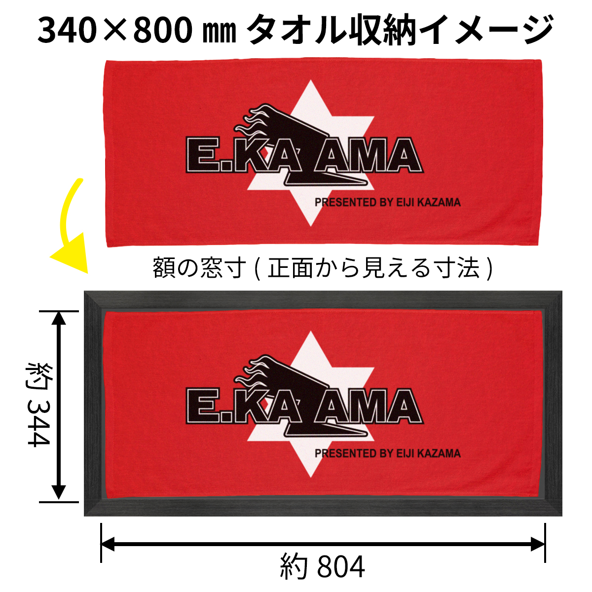 フェイスタオル額