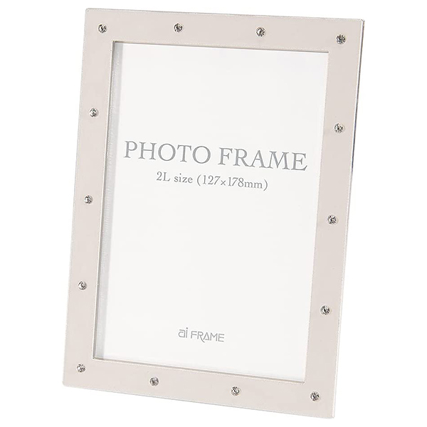 ナカバヤシ 合金フォトフレーム 2L判 フラット ブルー ホワイト GK-101