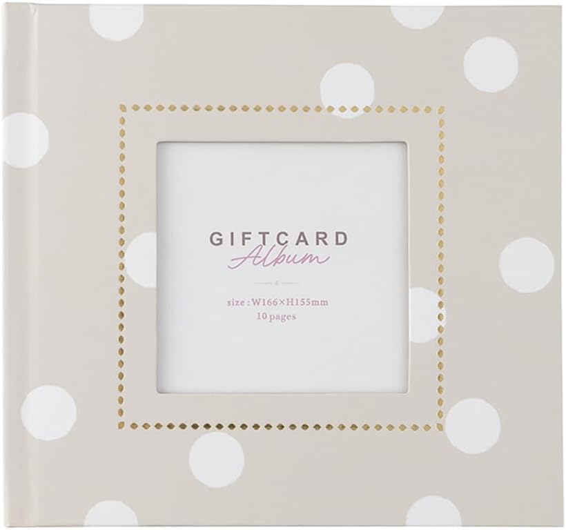 ナカバヤシ ブックフリー ギフトカードアルバム Sミニ エクリュ ドット
