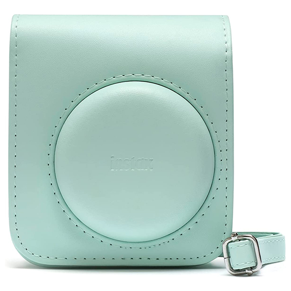 チェキ ケース instax mini12用 カメラケース 速射ケース ブルー