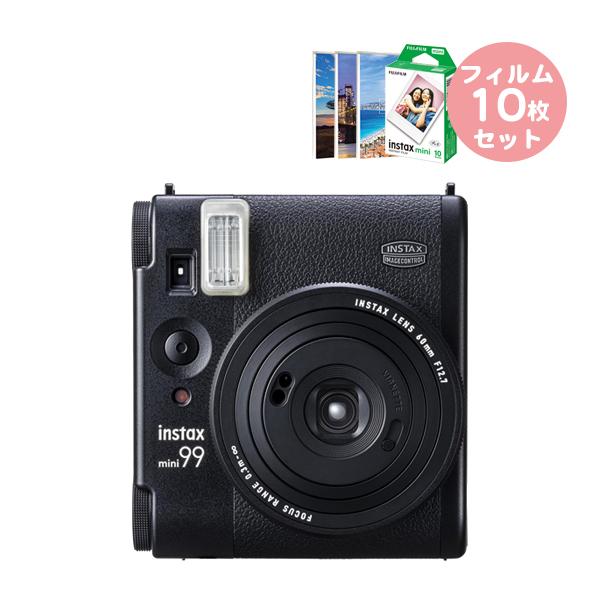 チェキ instax mini 99 ブラック シルバー 本体 & フイルム10枚 プチ