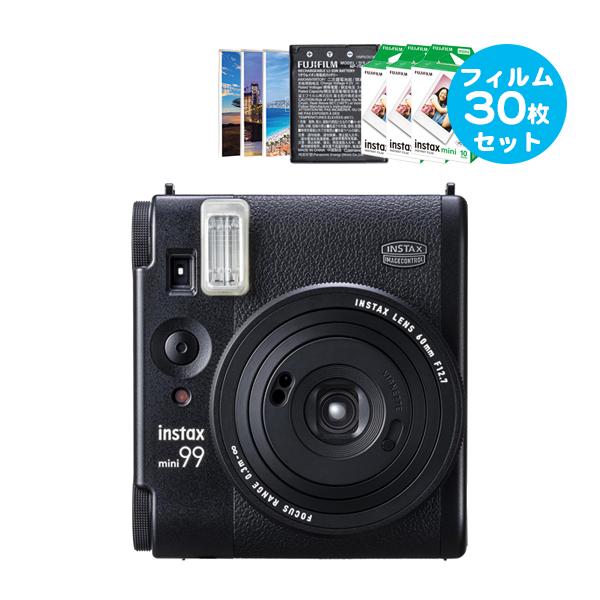 チェキ instax mini 99 ブラック シルバー 本体&フイルム30枚&予備